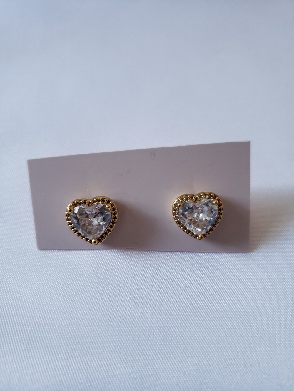 Kate Spade Heart Earrings Studs Cubic Zirconia